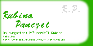 rubina panczel business card